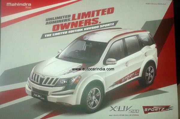 Mahindra XUV500 Sportz limited edition leaked